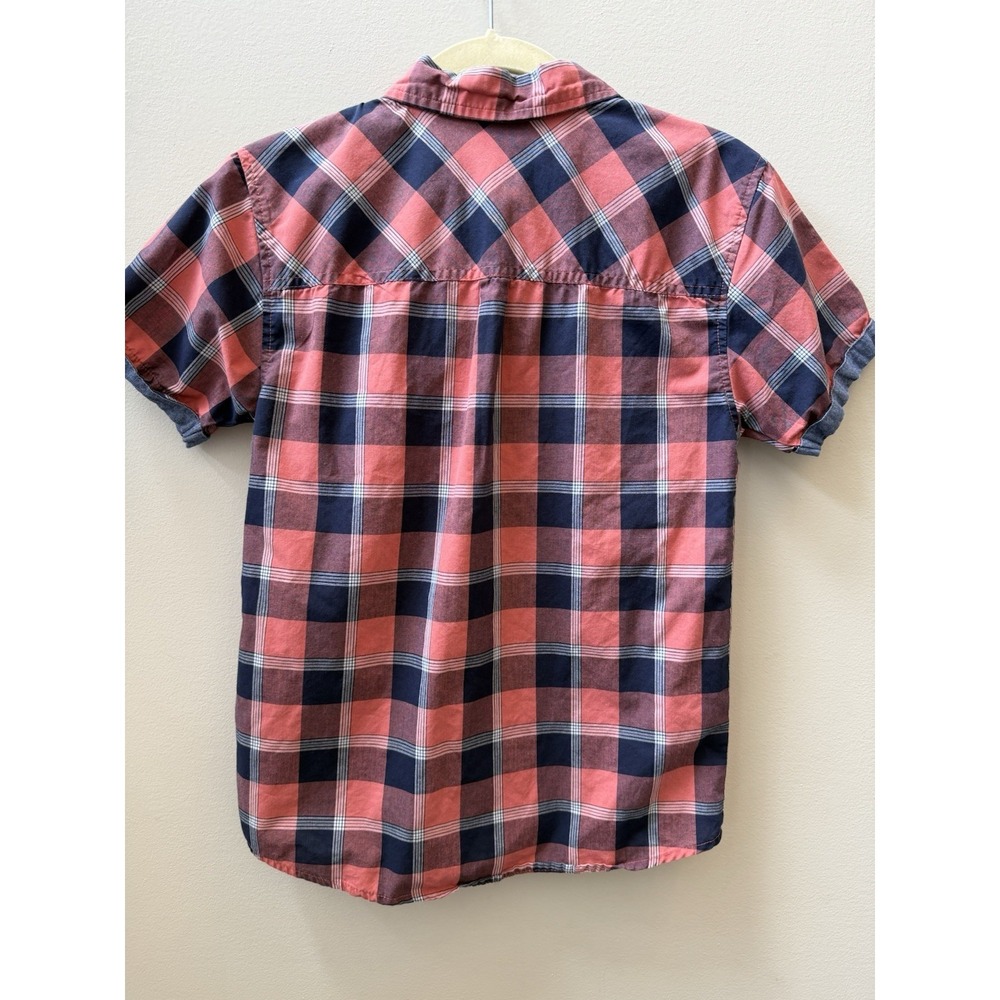 Ben Sherman‎ Boys SS Plaid Shirt Red/Blue Button Up Size 14-16 - Picture 8 of 8